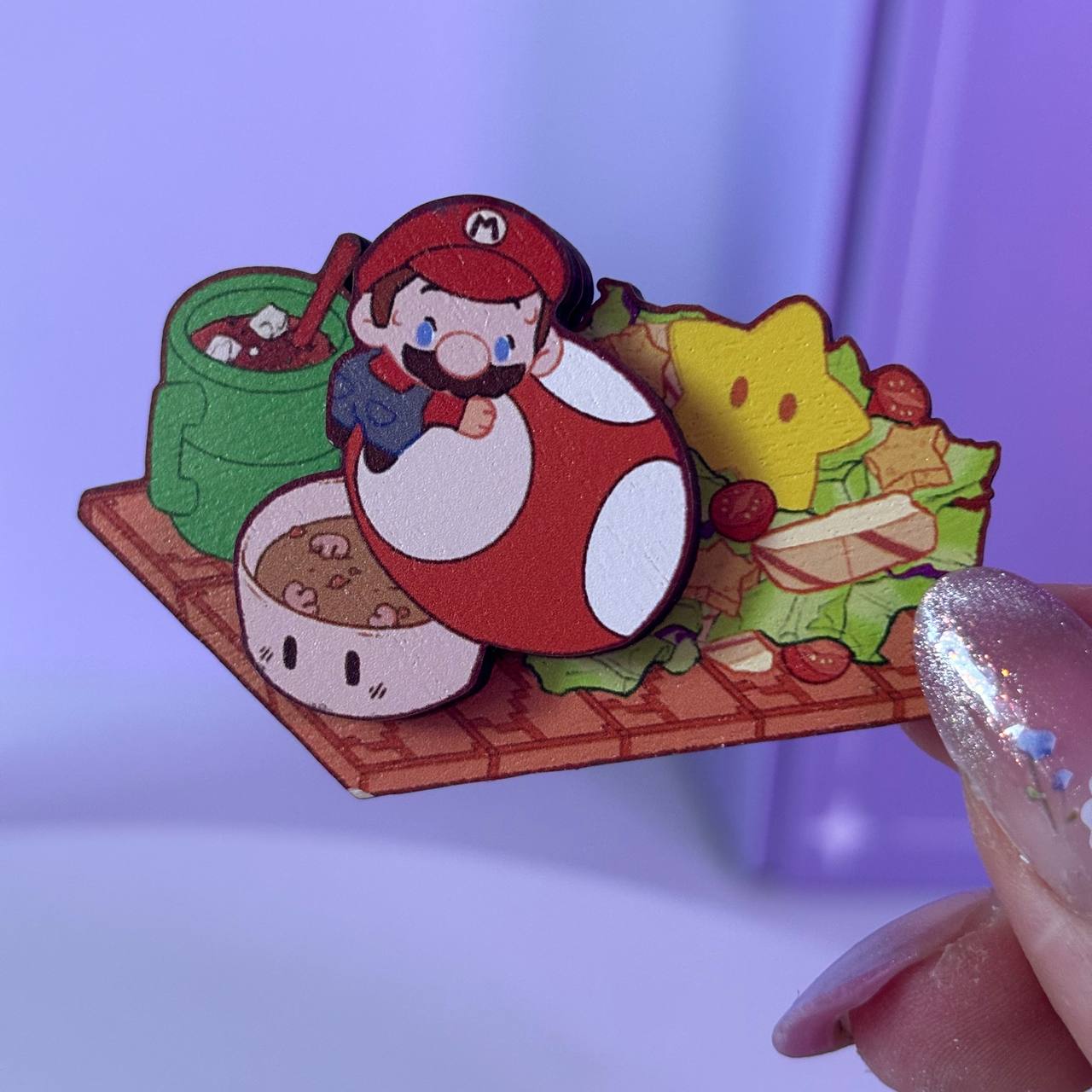 Wooden Pin Super Mushroom Katia Meraki 1